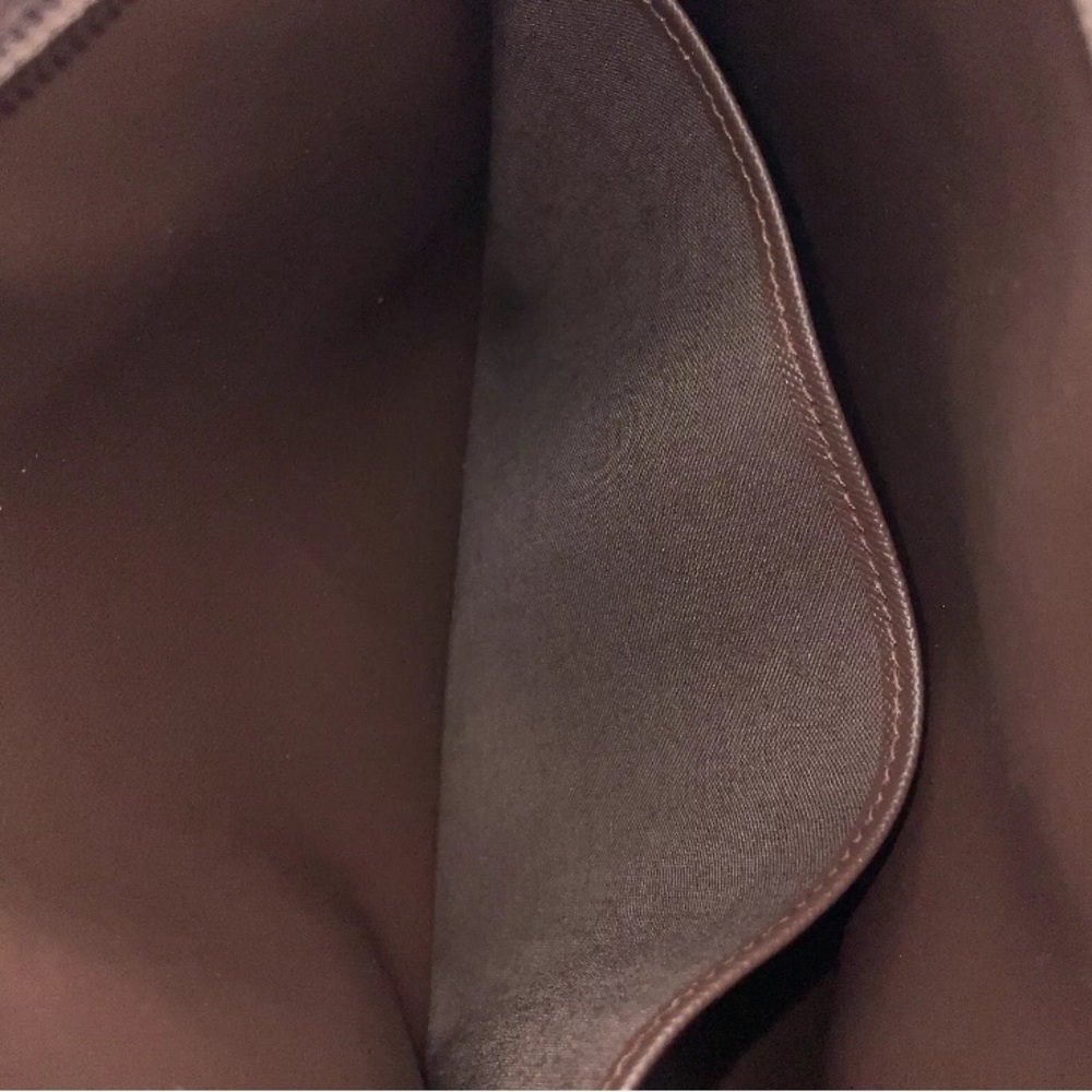 Burberrys Beige Brown Canvas and Leather Check Pattern Clutch Bag - Vintage - Picture 9 of 13